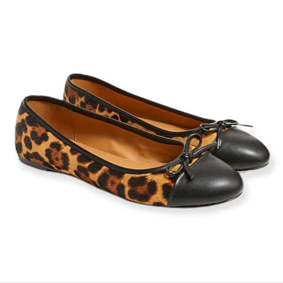 J Crew Calfhair Captoe Ballet Flats | Size 8 - Picture 3 of 7